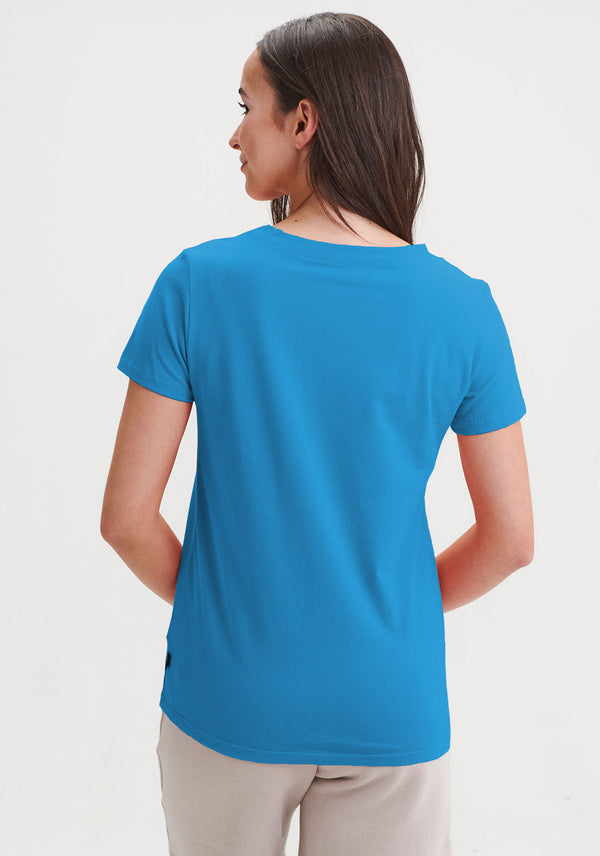 SOLEIL - T-shirt à col rond bleu-Nouveautés écologiques-Message Factory