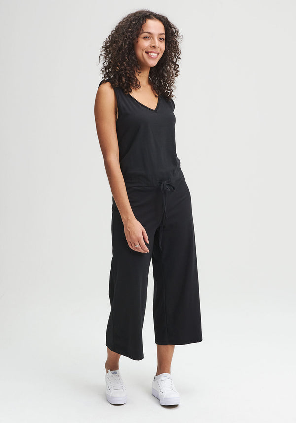 ANNA - Combinaison pantalon noir-Jumpsuit-Message Factory