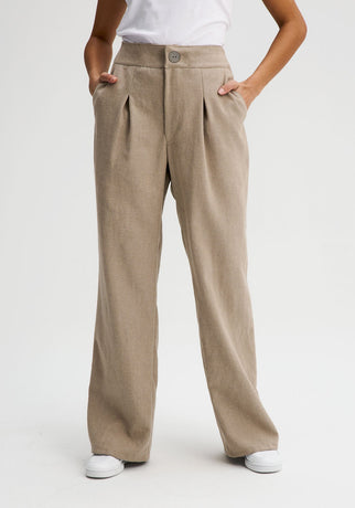 Pantalon best sale ample beige