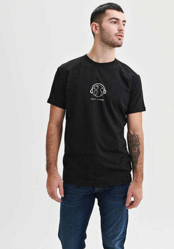 PLANÈTE - T-shirt Noir-T-shirts Homme-OÖM Ethikwear
