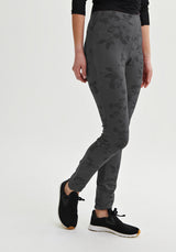 MOONFLOWER - Legging gris coton biologique imprimé-Bas-Message Factory