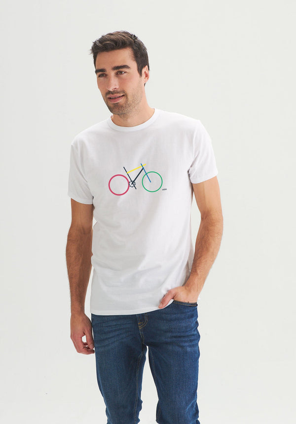 MINIMALISTE - T-shirt pour Homme Blanc-T-shirts Homme-OÖM Ethikwear