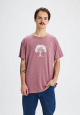 SOLUTION-CLÉ - T-shirt rose chiné-T-shirts Homme-OÖM Ethikwear