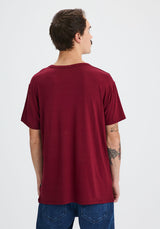 REFUGE - T-shirt bourgogne-T-shirts Homme-OÖM Ethikwear