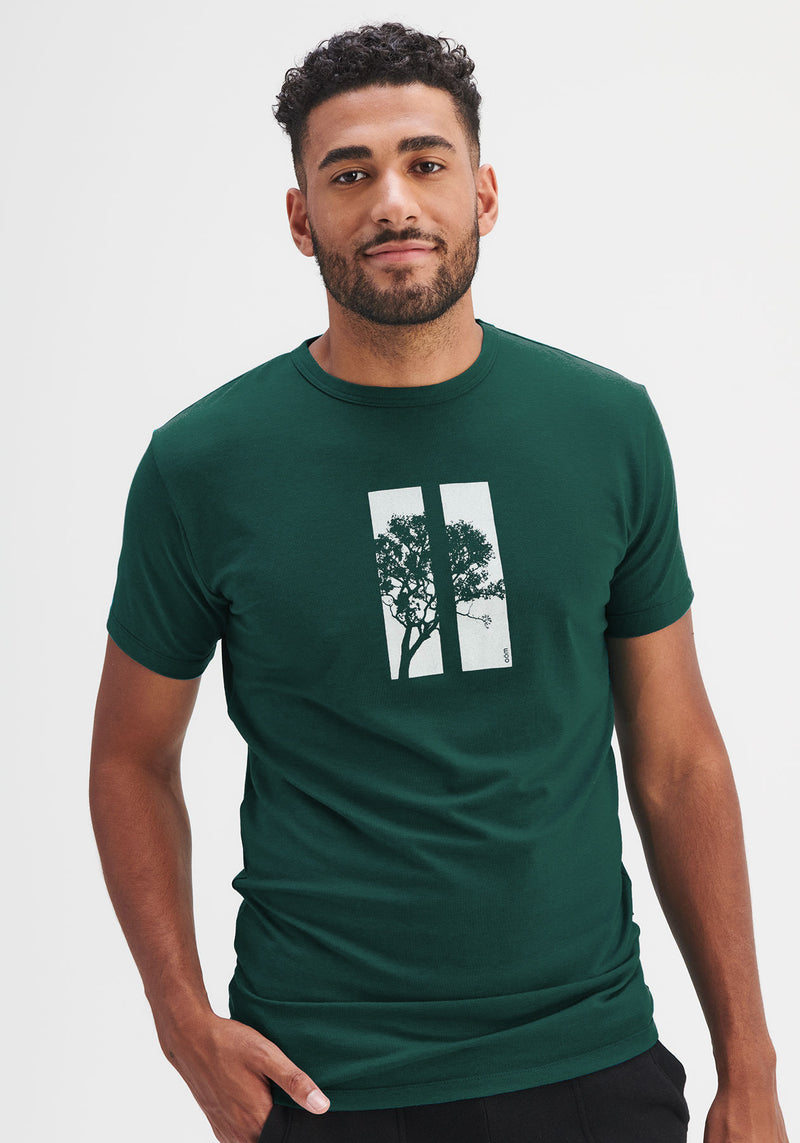 PAUSE NATURE - T-shirt Vert-T-shirts Homme-OÖM Ethikwear