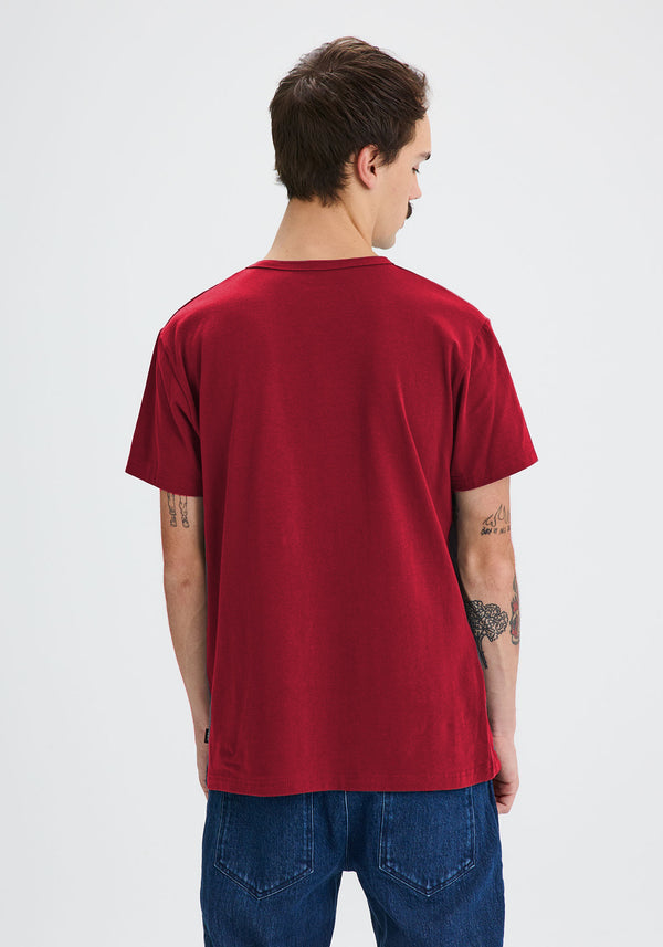 NATURE LOVER - T-shirt pour Homme Rouge-T-shirts Homme-OÖM Ethikwear