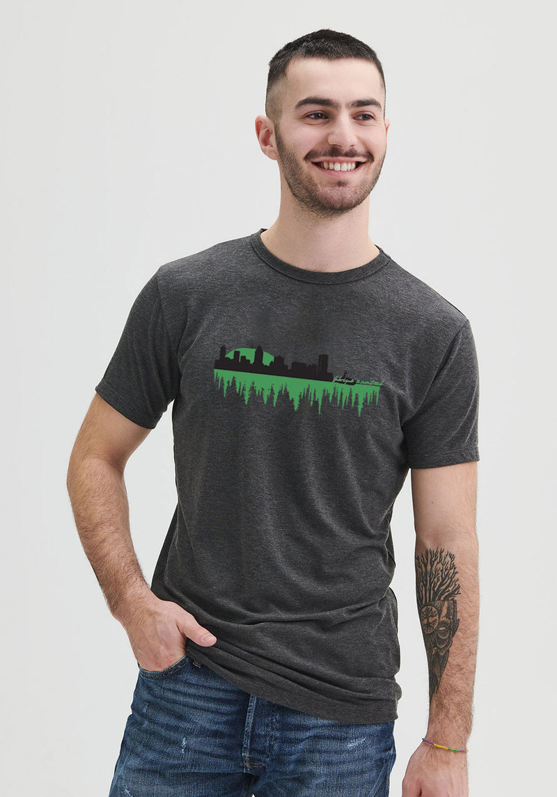 MONTRÉAL RÉFLEXION - T-shirt Gris-T-shirts Homme-OÖM Ethikwear
