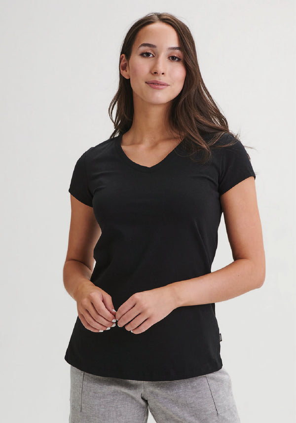 NioBe Clothing Womens Basic Crew Neck Cotton Long Tee Short Sleeve Shirt  (Small, Black) at  Women's Clothing store