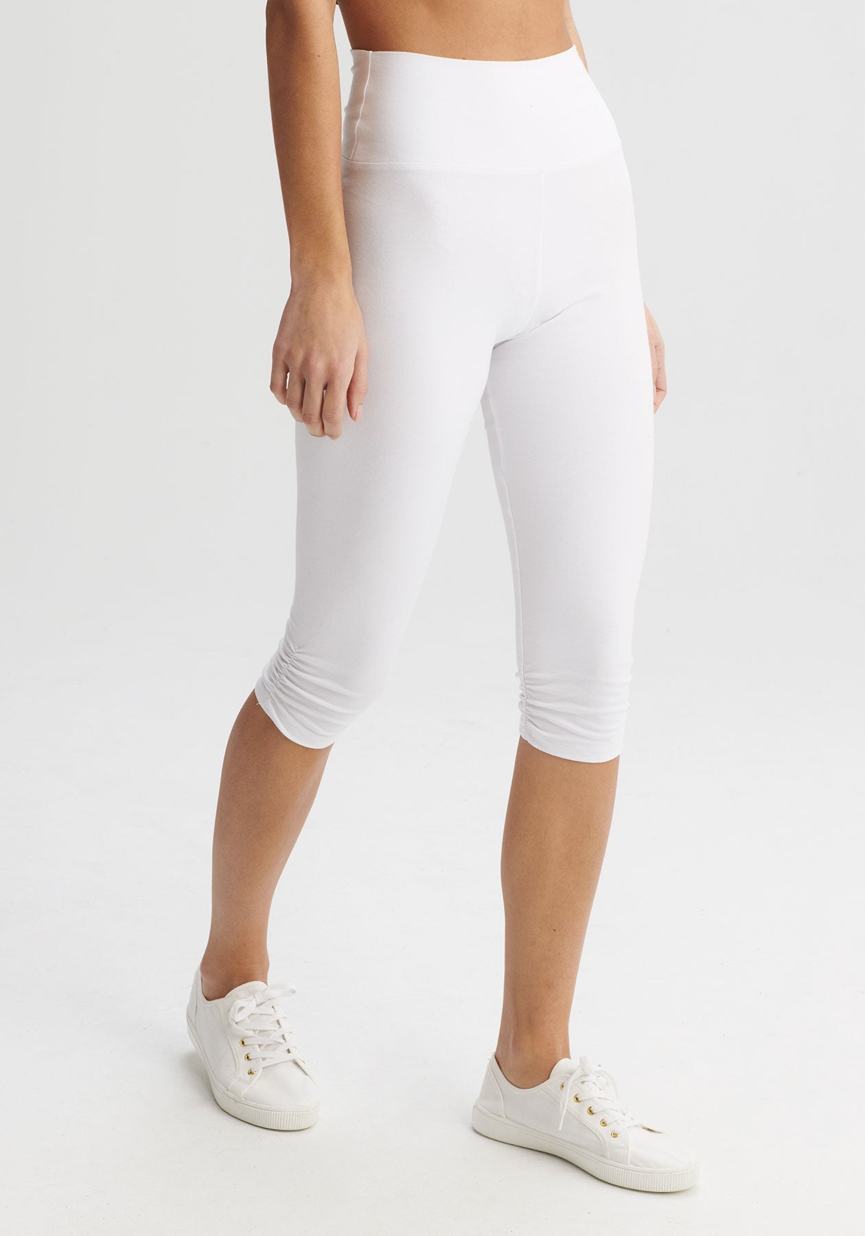 Cropped White Leggings - Corsaires | Message Factory | Message Factory
