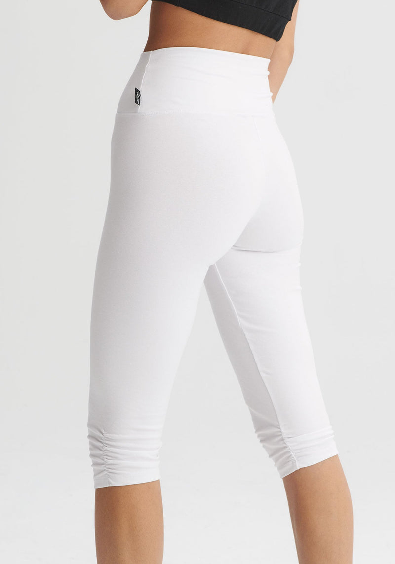 Cropped White Leggings - Corsaires, Message Factory