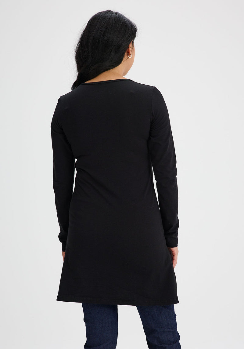 ANÉMONE - Black long-sleeved tunic
