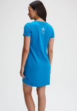 FASSET - Robe t-shirt bleue-Robes-Message Factory