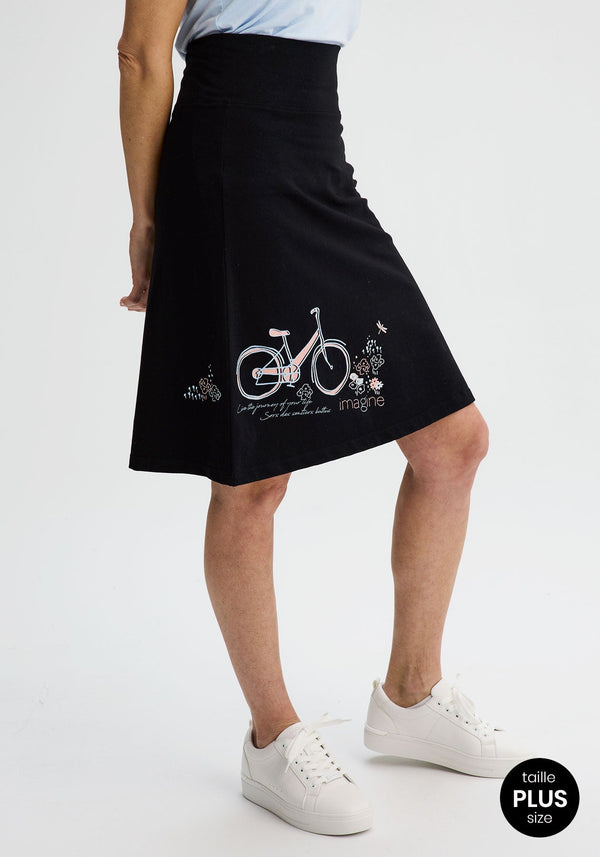IMMORTELLE - Jupe noir vélo-Nouveautés écologiques-Message Factory
