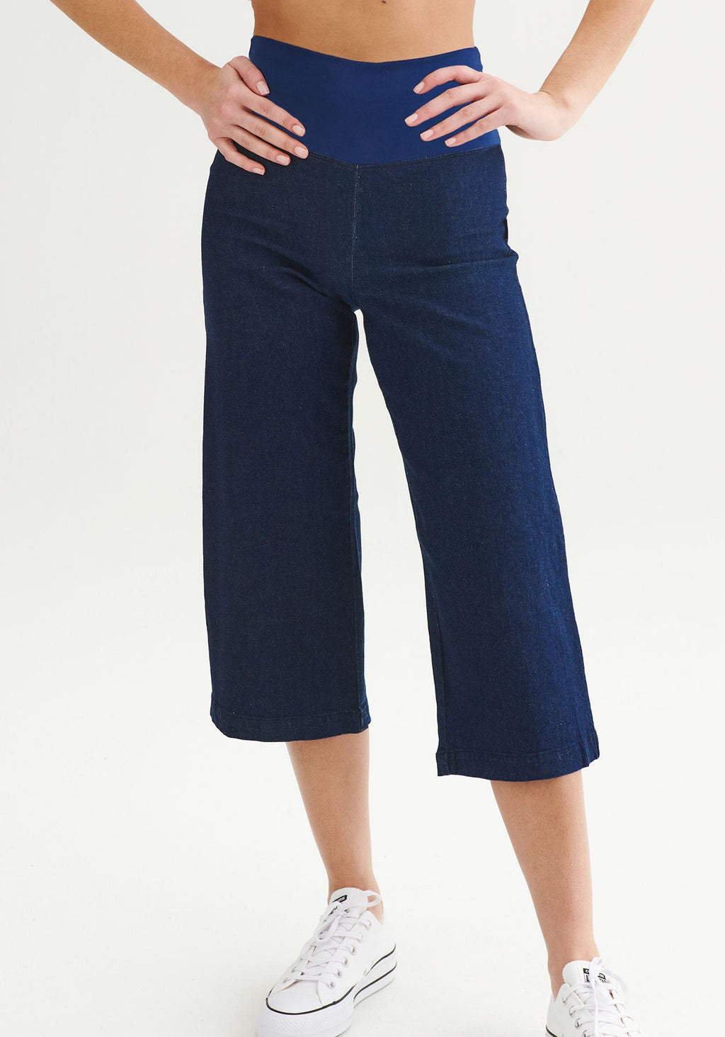 Navy blue sale crop pants