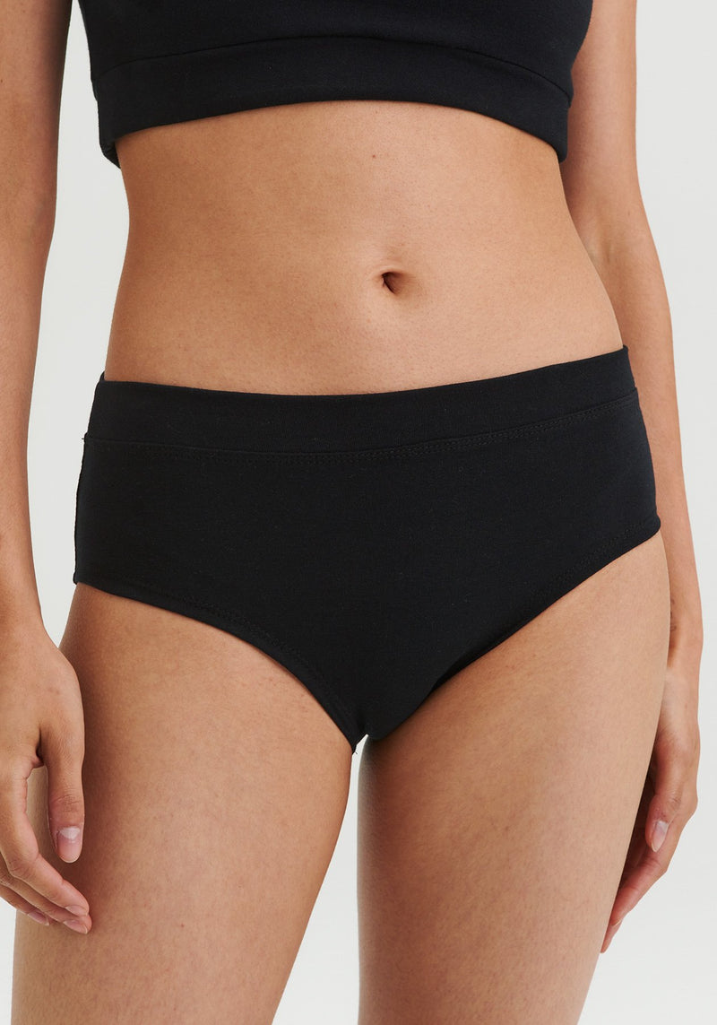 Black Organic Cotton Women's Underwear
