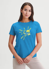 SOLEIL - T-shirt à col rond bleu-Nouveautés écologiques-Message Factory