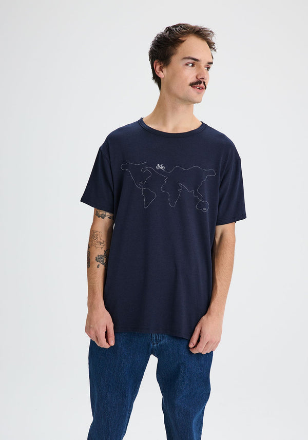 LOOP - T-shirt pour Homme Marine-T-shirts Homme-OÖM Ethikwear