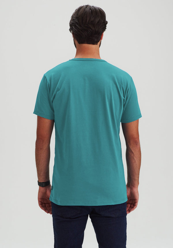 PAUSE NATURE - T-shirt pour Homme Bleu Azur-T-shirts Homme-OÖM Ethikwear