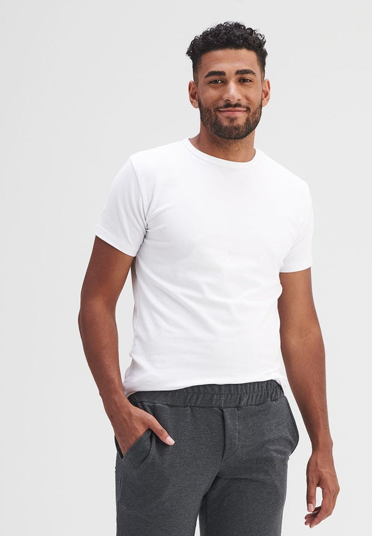 OÖM - T-shirt blanc en coton bio-T-shirt hommes-OÖM Ethikwear