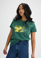 SUNNY DAY - T-shirt à col rond vert-Nouveautés écologiques-Message Factory